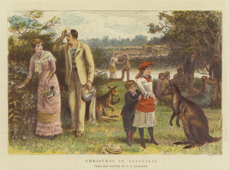 Navidad en Australia de George Goodwin Kilburne