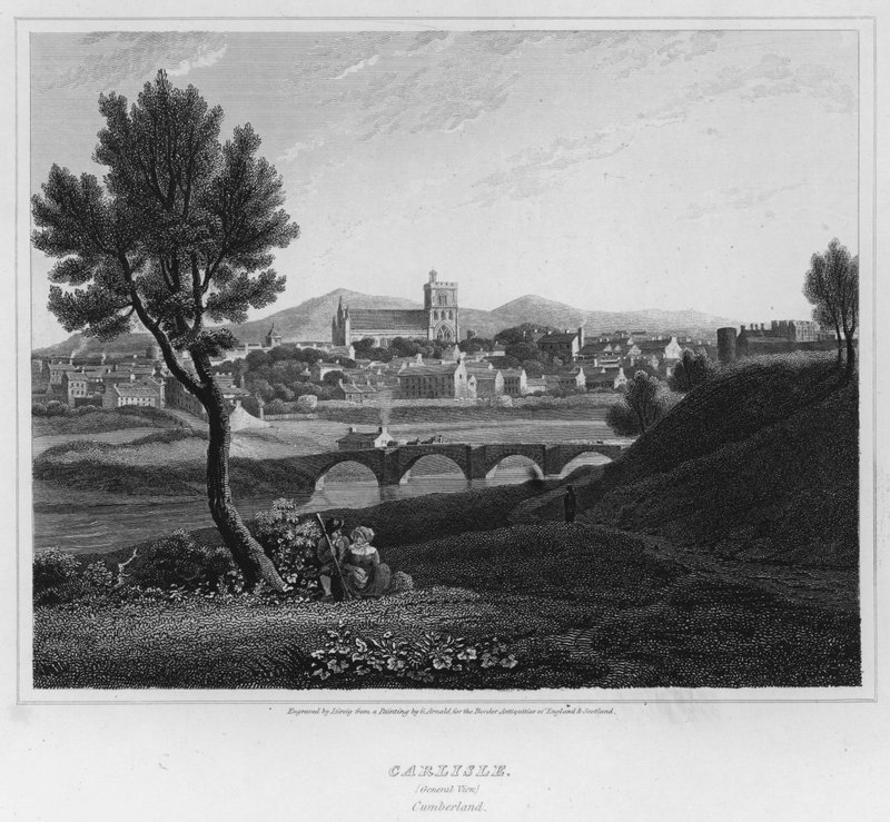 Carlisle, Vista General, Cumberland (grabado) de George (after) Arnald