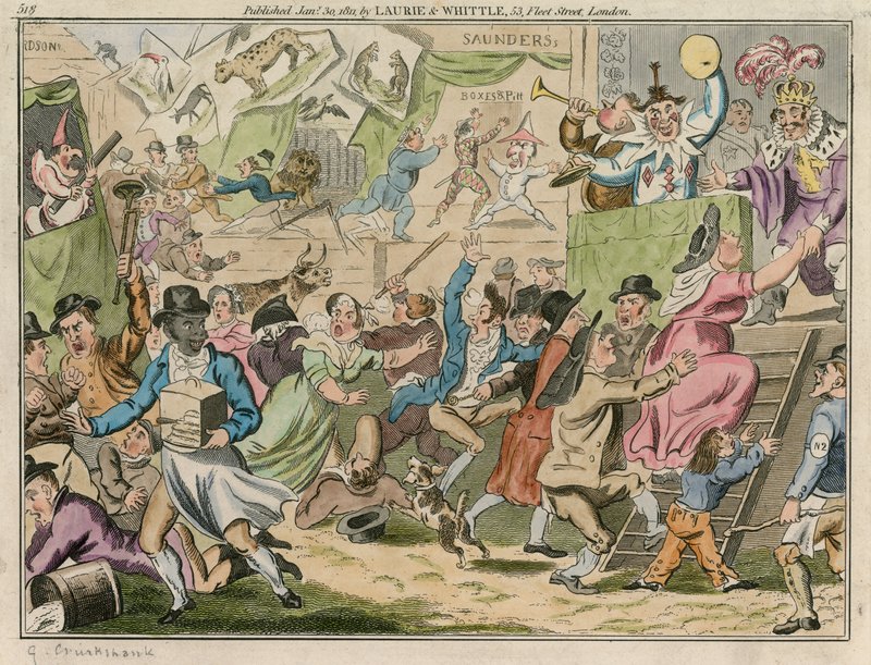 Feria de Bartholomew, Londres de George Cruikshank