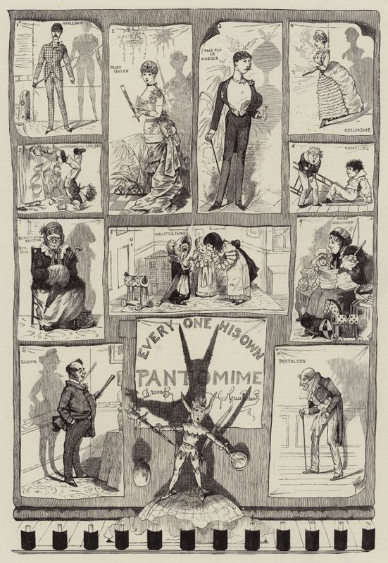 Cada uno su propia pantomima de George Cruikshank