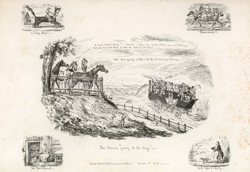 Carruaje de vapor de Gurney de George Cruikshank