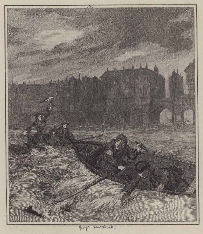 Ilustración para Jack Sheppard de George Cruikshank