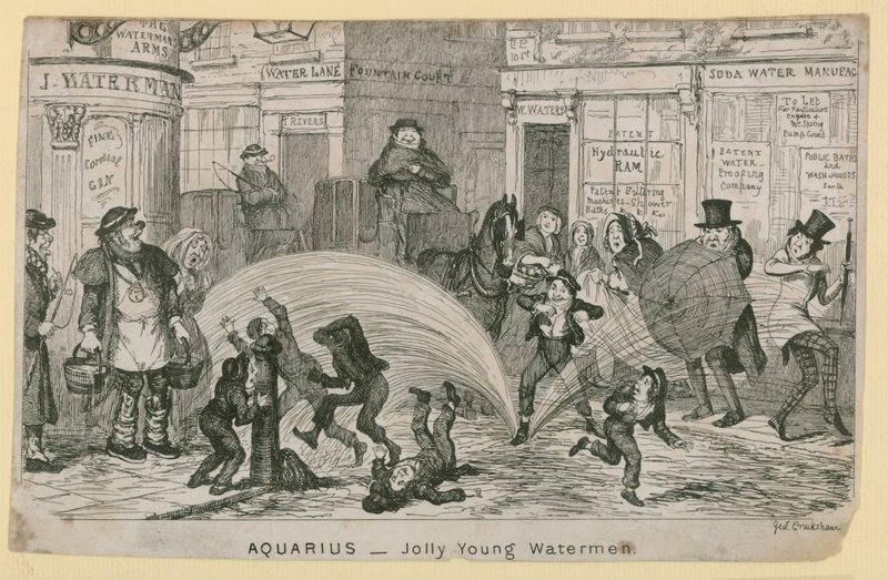 Jóvenes barqueros alegres de George Cruikshank