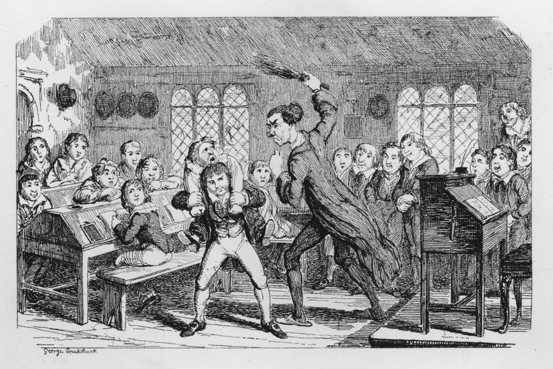 Castigo escolar de George Cruikshank