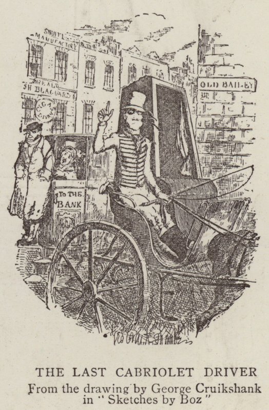 El último conductor de cabriolé de George Cruikshank