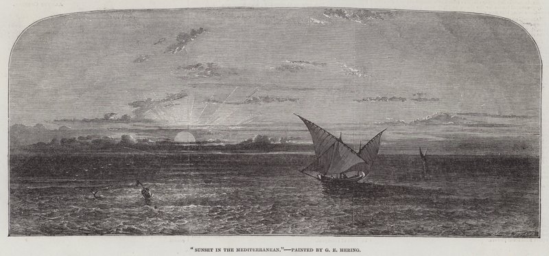 Atardecer en el Mediterráneo de George Edwards Hering