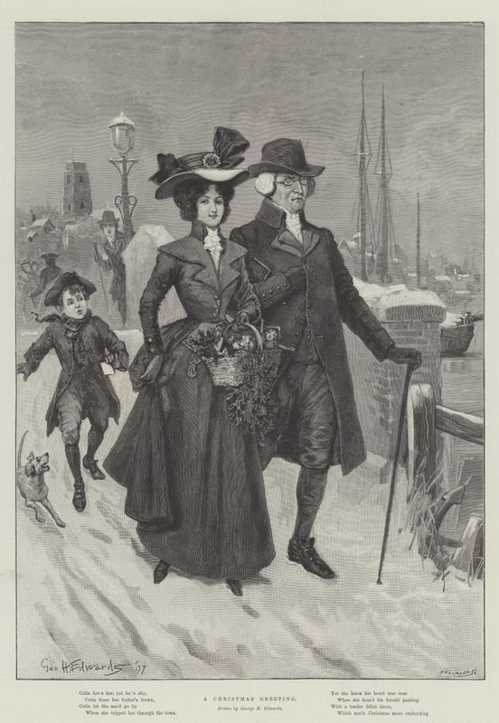 Un saludo de Navidad de George Henry Edwards
