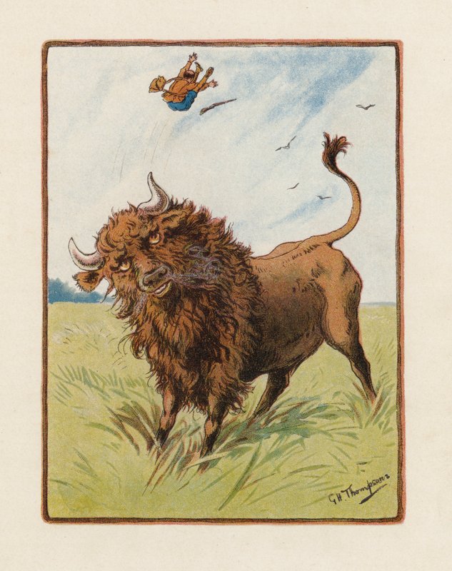 El bisonte (litografía en color) de George Henry Thompson