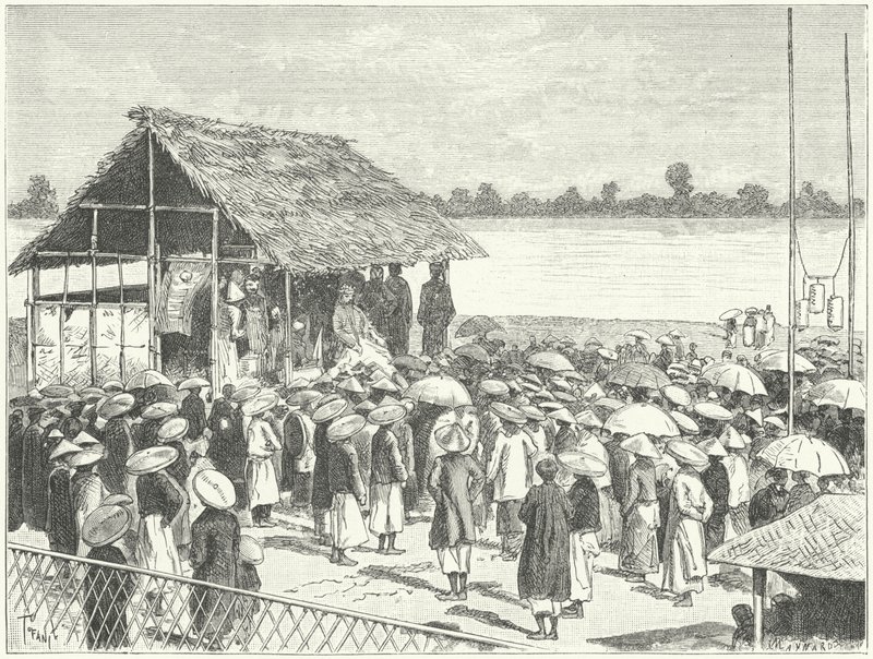 Un teatro en Annam (grabado) de German School