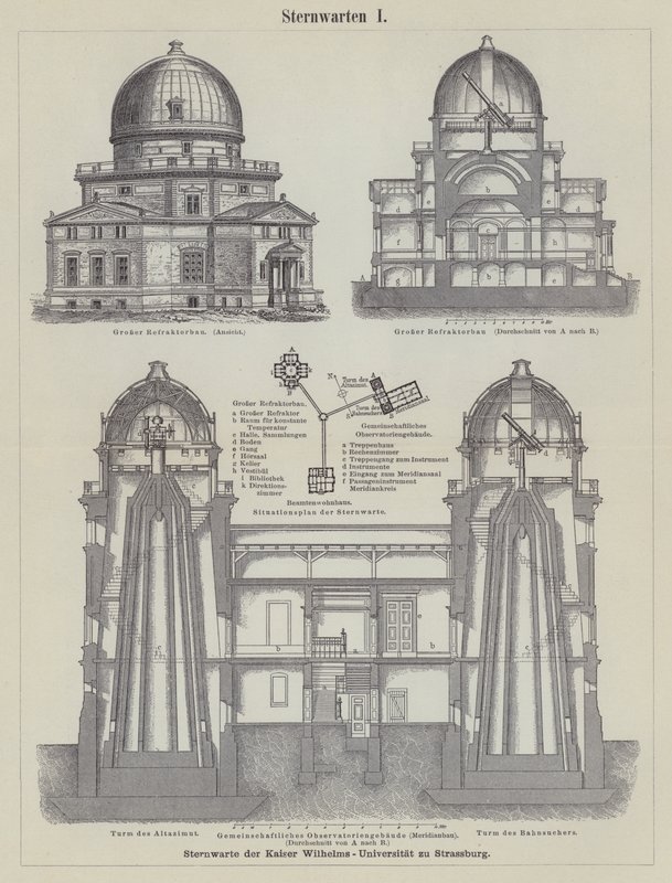 Observatorios astronómicos (grabado) de German School
