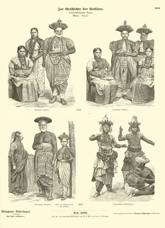 Trajes ceilandeses, 1880 de German School