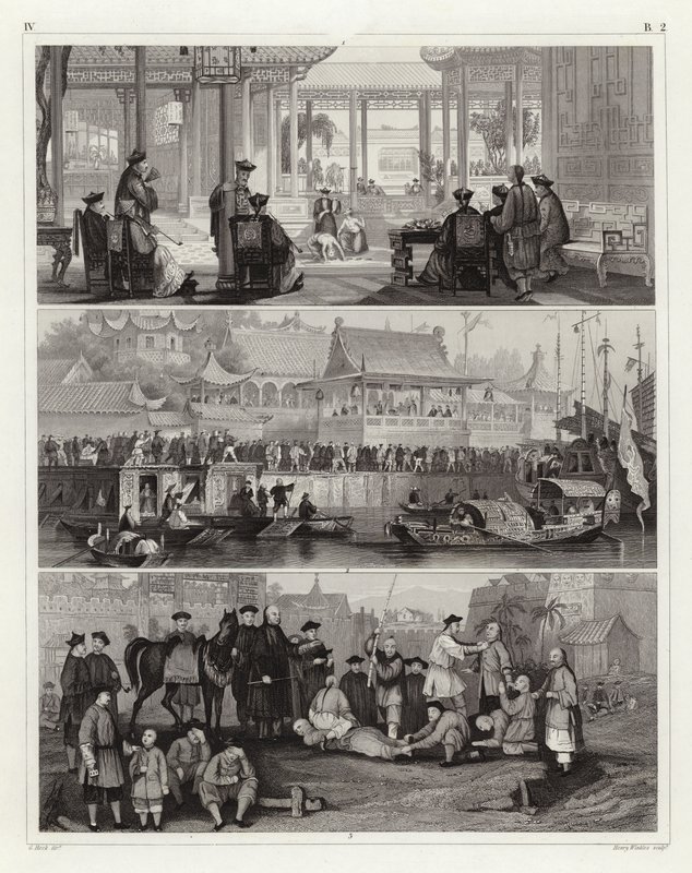 Escenas chinas (grabado) de German School