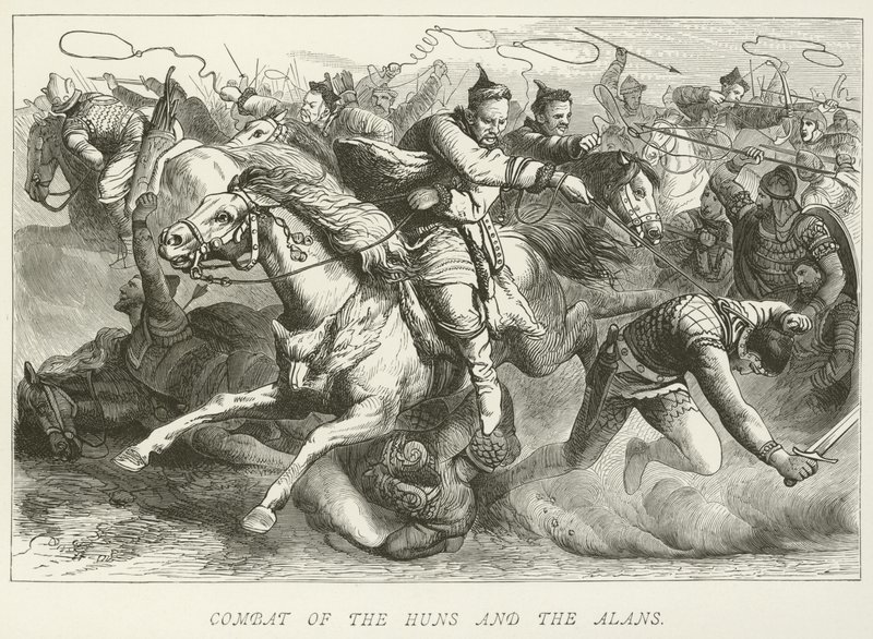Combate de los hunos y los alanos de German School