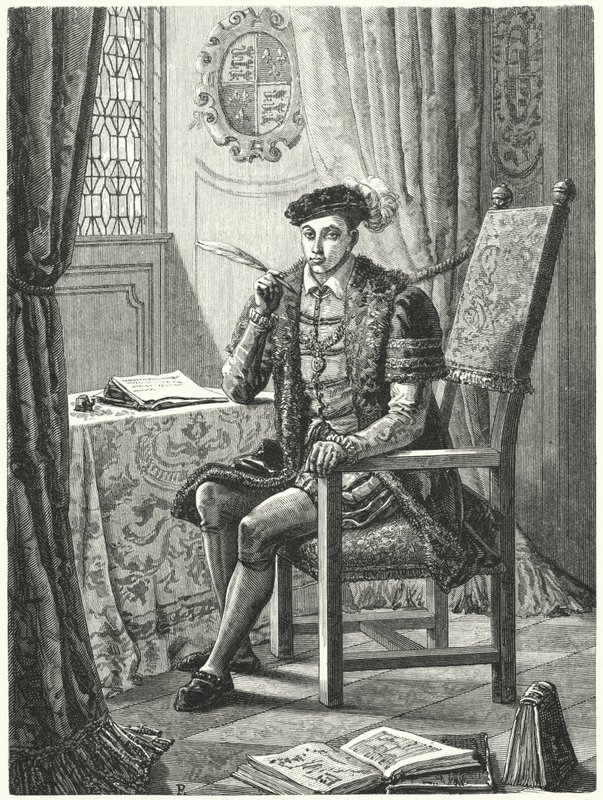 Eduardo VI, Rey de Inglaterra (grabado) de German School