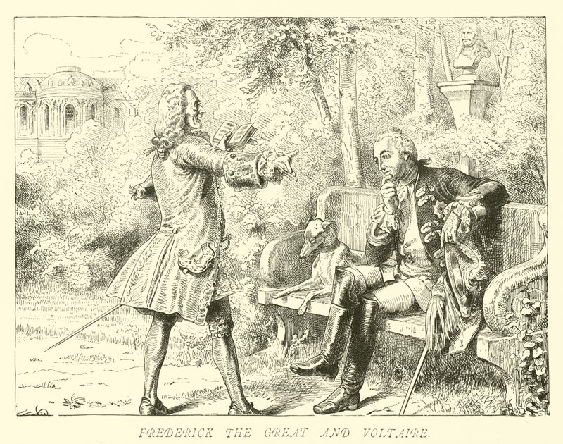 Federico el Grande y Voltaire de German School