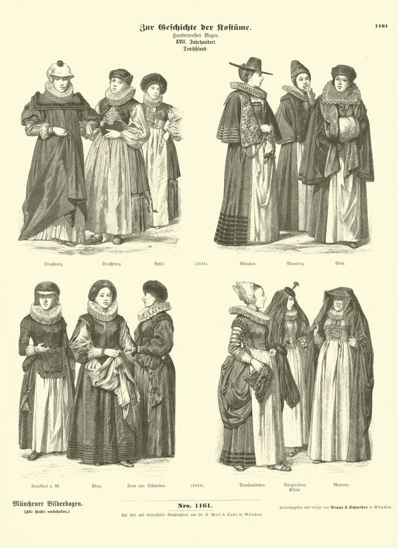 Trajes alemanes, siglo XVII de German School