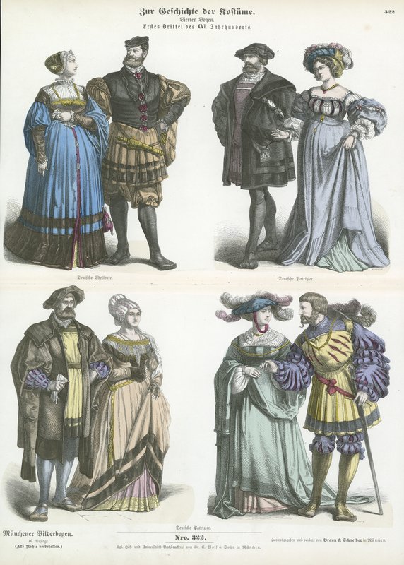 Trajes alemanes, principios del siglo XVI de German School
