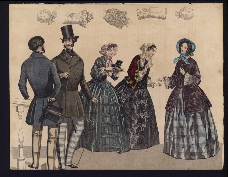 Placa de moda alemana, mediados del siglo XIX de German School