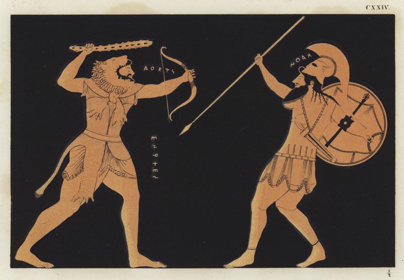 Hércules luchando contra Ares de German School