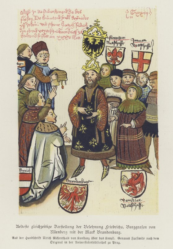 Investidura de Federico V, Burgrave de Núremberg de German School