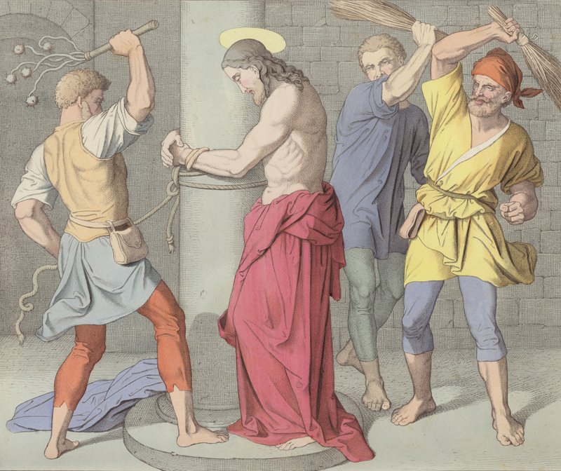Jesús es azotado en la columna de German School