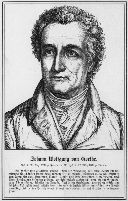 Johann Wolfgang von Goethe (grabado) de German School