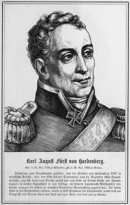 Karl August Fürst von Hardenberg de German School