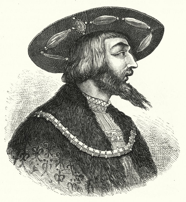 Rey Luis II de Hungría (grabado) de German School