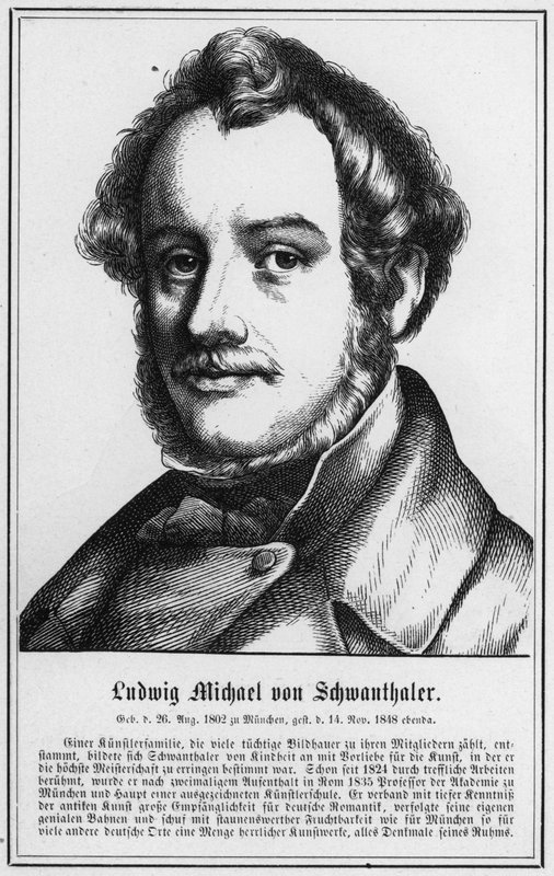 Ludwig Michael von Schwanthaler (grabado) de German School