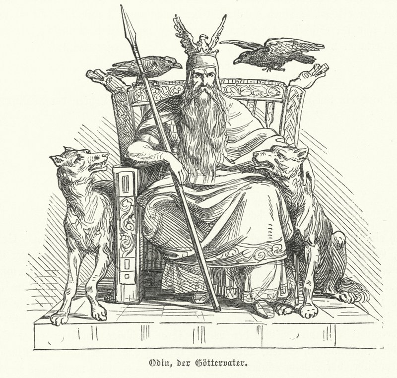 Odín, dios de la mitología nórdica de German School