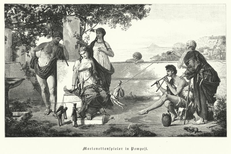 Titiriteros romanos en Pompeya de German School