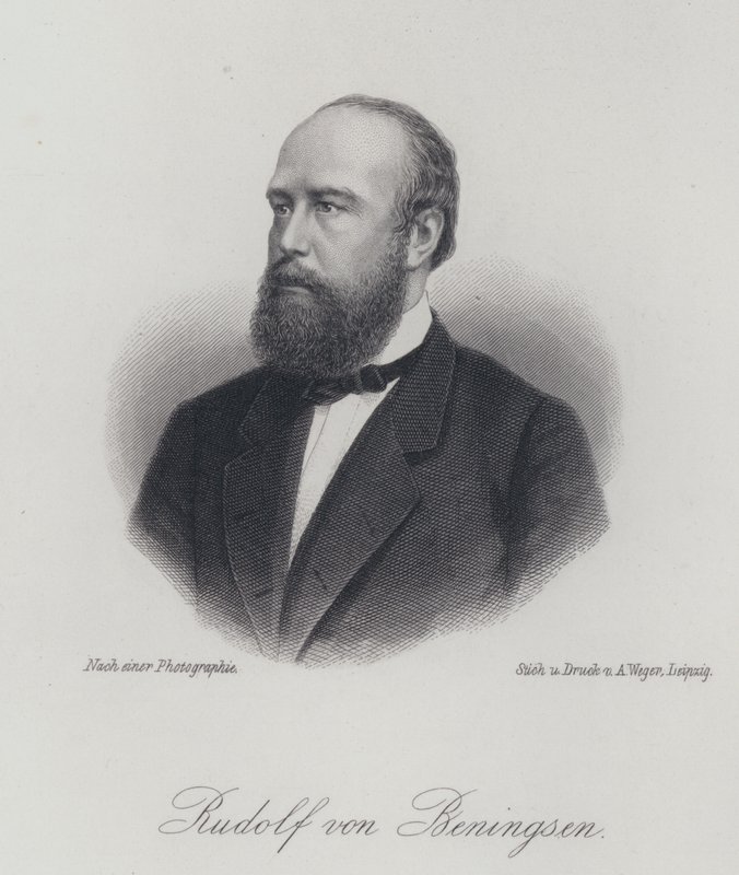 Rudolf von Bennigsen, político alemán (grabado) de German School