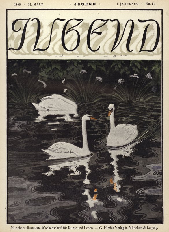 Cisnes en un lago de German School