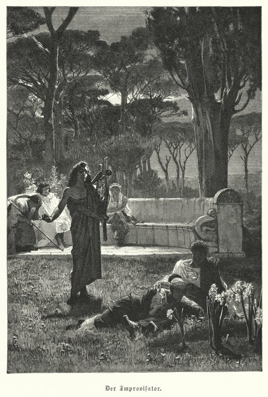El improvisador (grabado) de German School