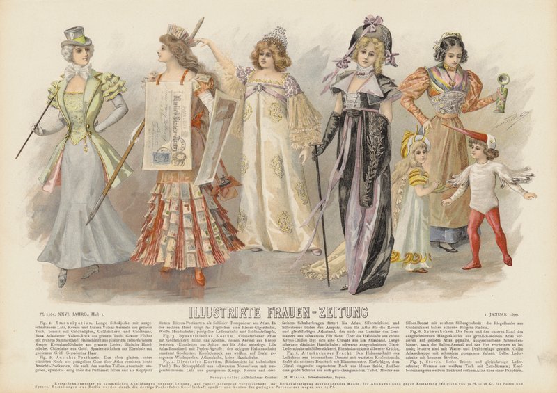 Trajes y modas de mujeres de German School