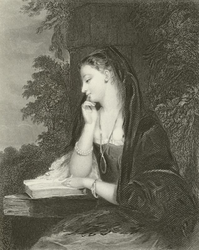 Meditación de Doncella de Gilbert Stuart Newton