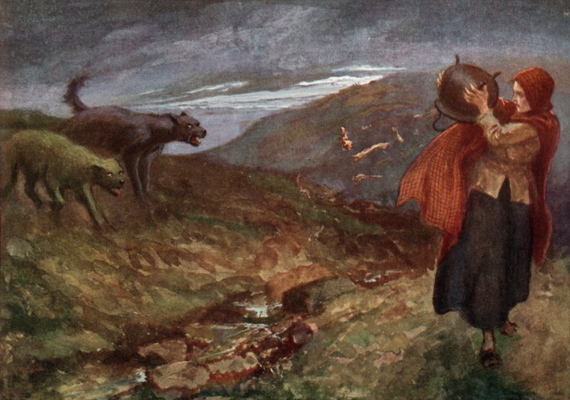 Ilustración para El cuento del caldero de Gordon Frederick after Browne