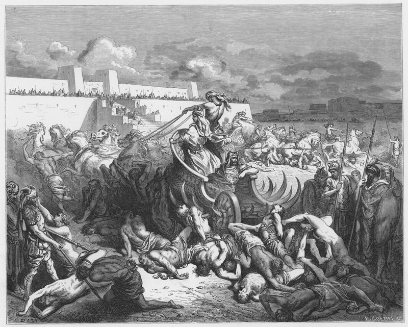 David castigando a los amonitas de Gustave Dore