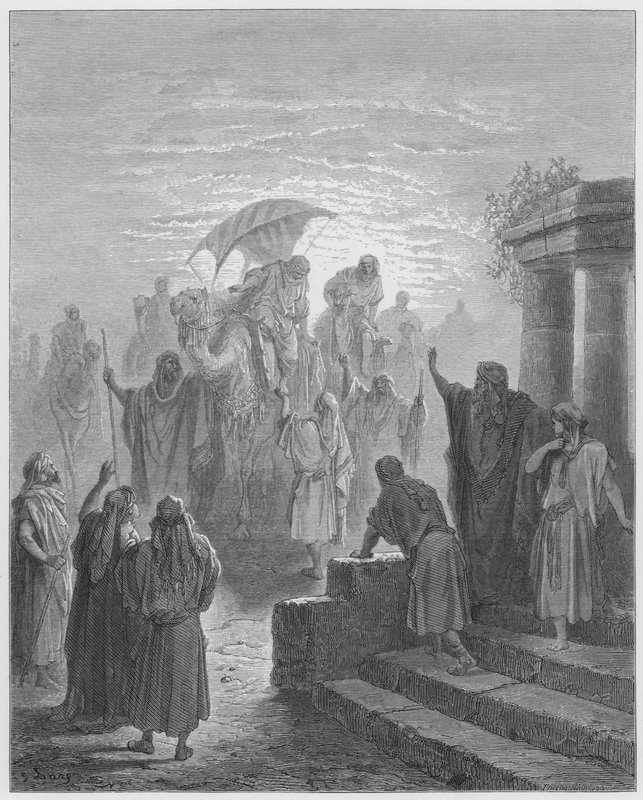 El encuentro de Isaac y Rebeca de Gustave Dore