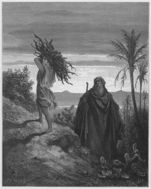 La prueba de la fe de Abraham de Gustave Dore