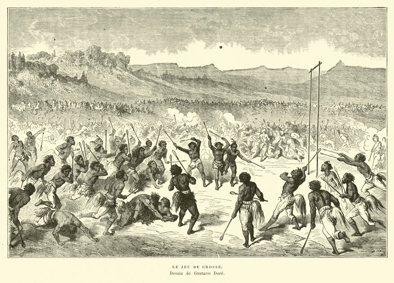 El juego de lacrosse de Gustave Dore