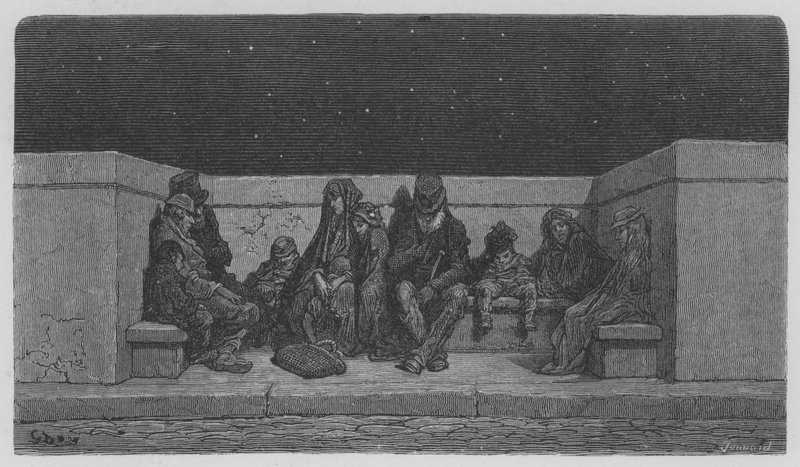 A la intemperie de Gustave after Dore