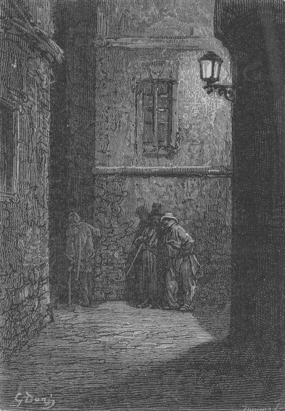 Dos Vagabundos de Noche de Gustave after Dore