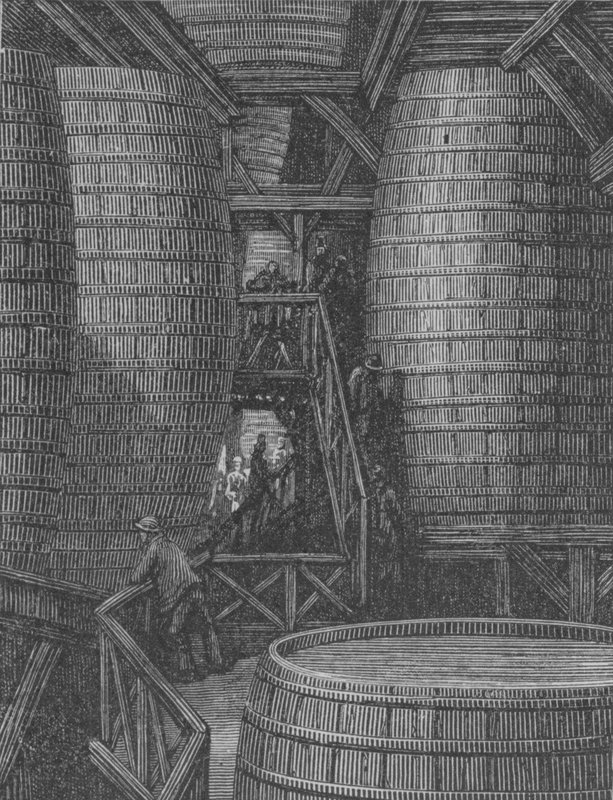 Interior de una Cervecería de Gustave after Dore