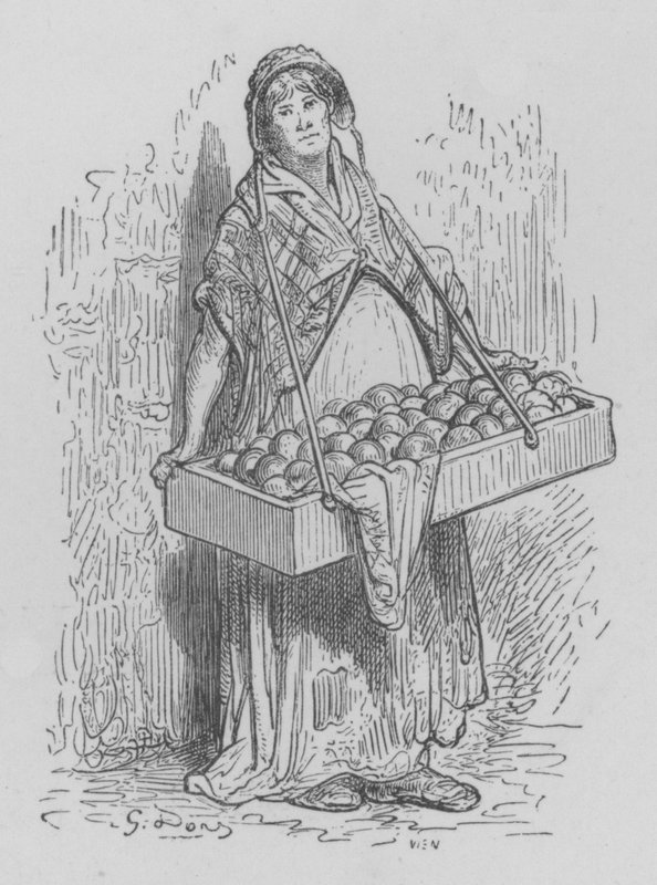 La Vendedora de Naranjas de Gustave after Dore