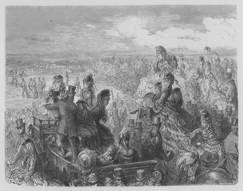 El Juego de Cricket, Lucha Entre los Estudiantes de las Dos Universidades de Cambridge y Oxford de Gustave after Dore