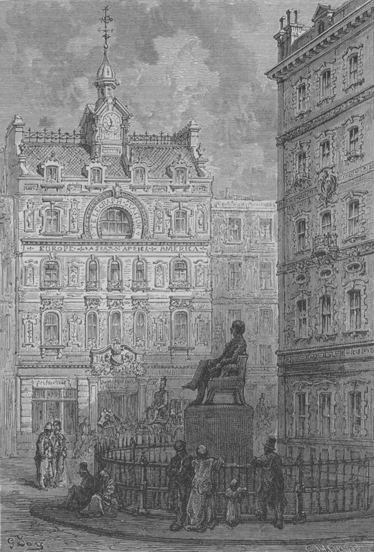 Estatua de Peabody en el Centro de la Ciudad de Londres de Gustave after Dore