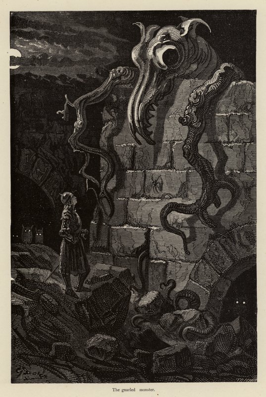 El monstruo retorcido de Gustave after Dore