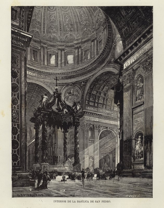 Interior de la Basílica de San Pedro de Gustave Bauernfeind