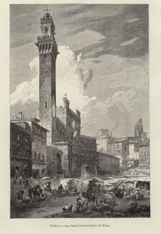 El ayuntamiento de Siena de Gustave Bauernfeind